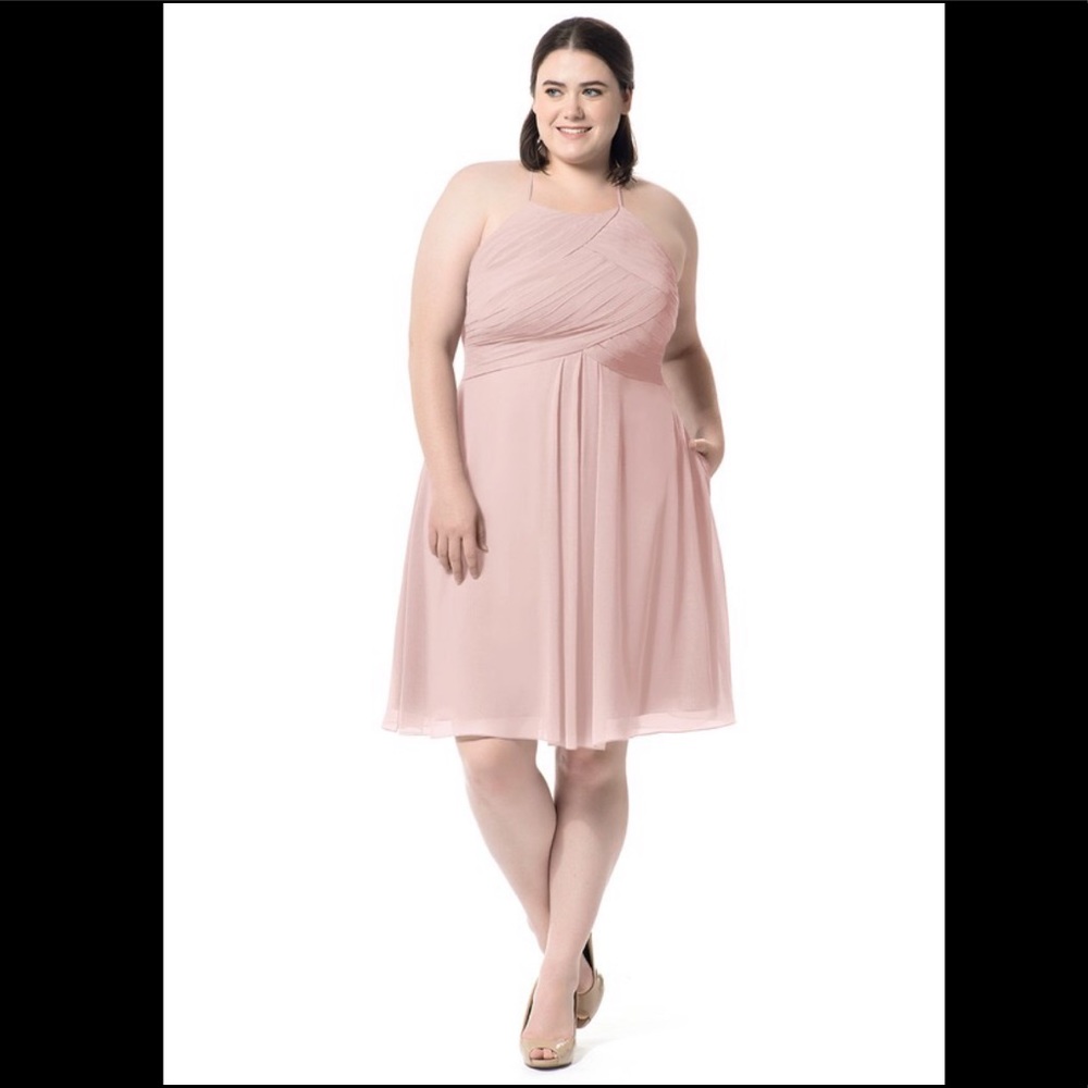 Azazie Adriana Plus Size A24 in Dusty Rose
